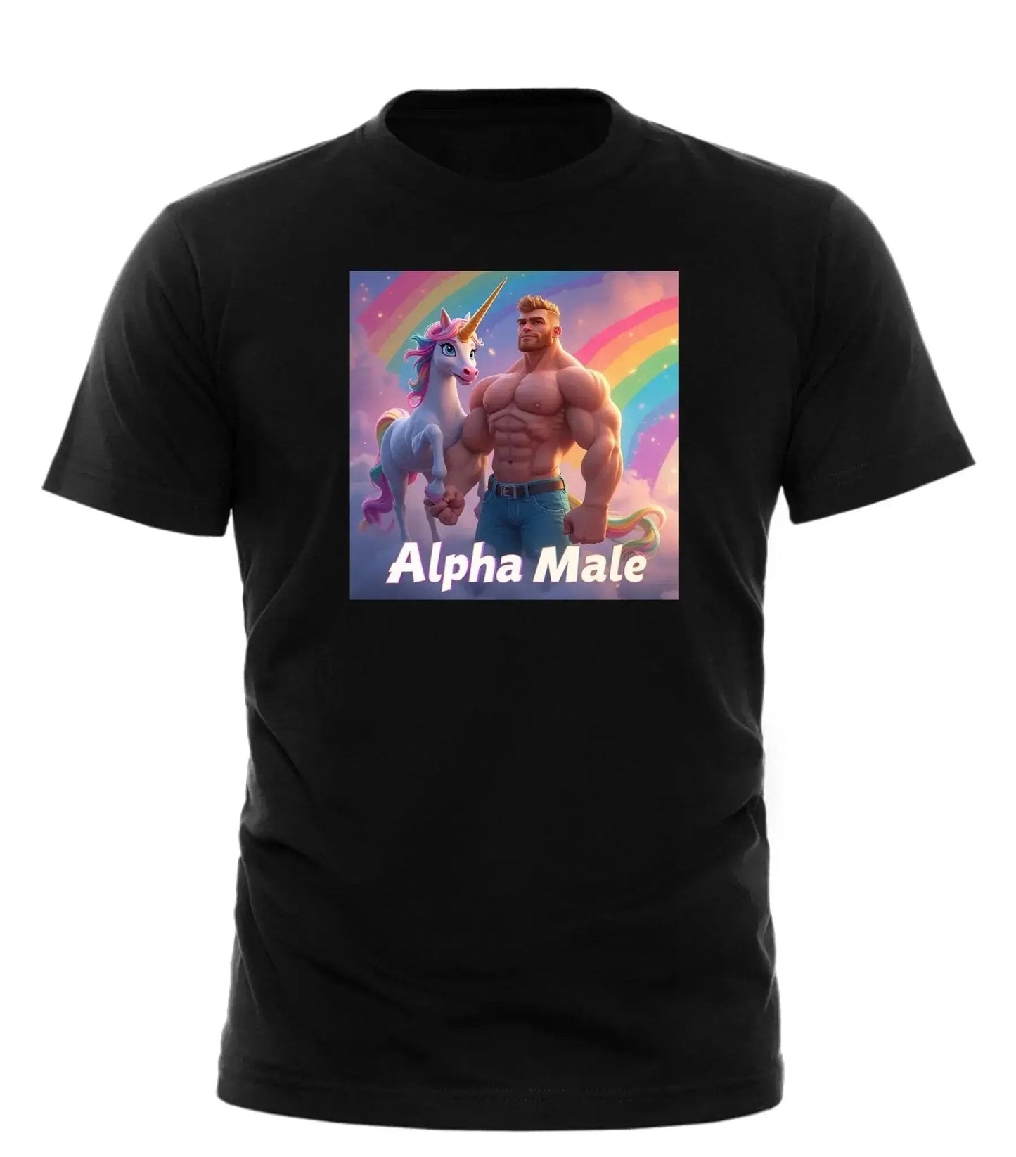 Good Trouble Garments Alpha Male Rainbow T-Shirt