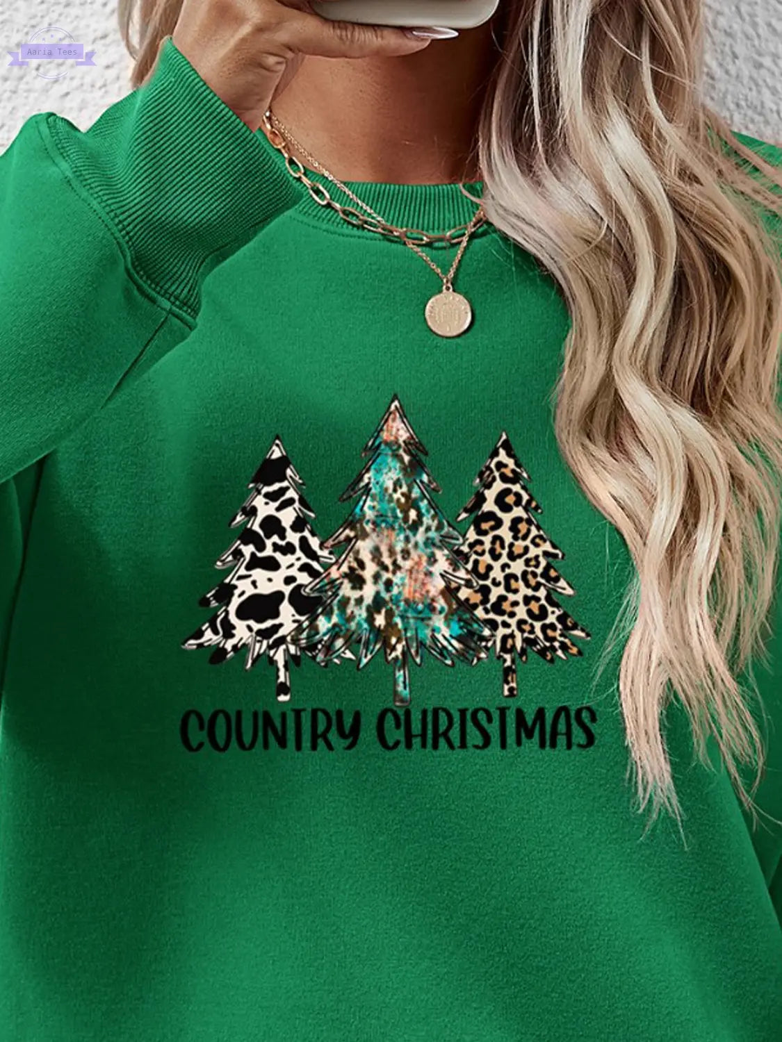 Graphic Round Neck Dropped Shoulder Sweatshirt Trendsi Aaria Tees