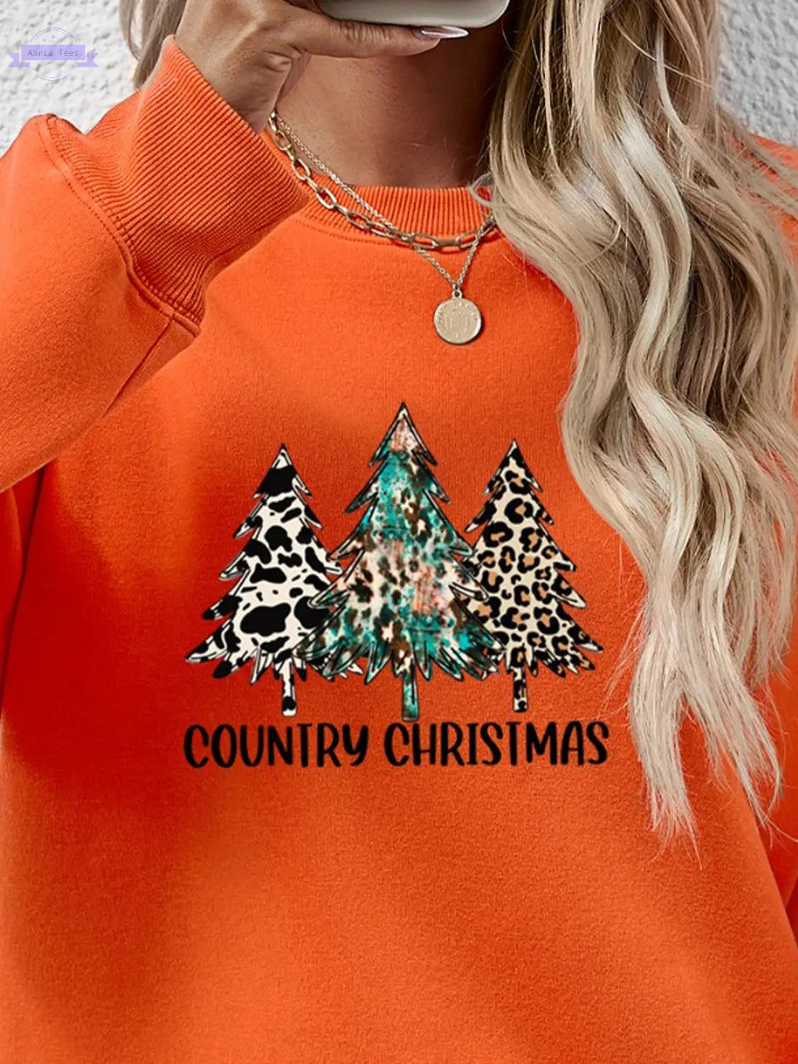 Graphic Round Neck Dropped Shoulder Sweatshirt Trendsi Aaria Tees