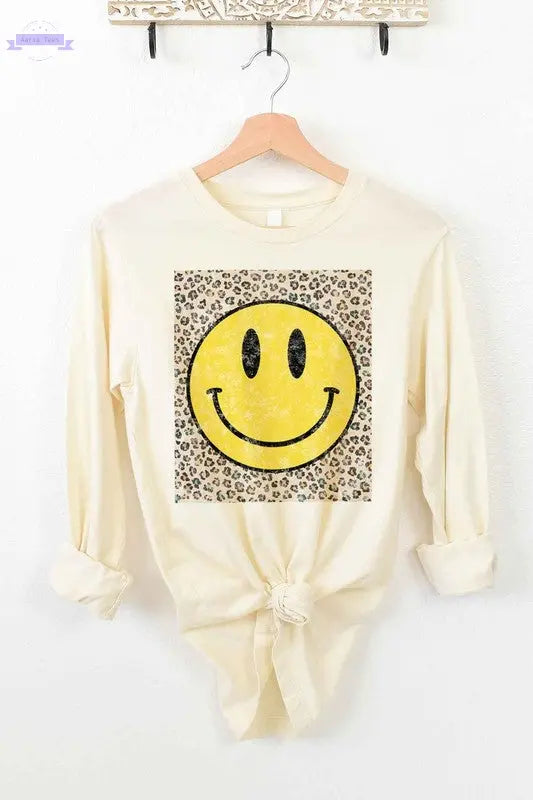 HAPPY LEOPARD LONG SLEEVE TEE - Aaria Tees