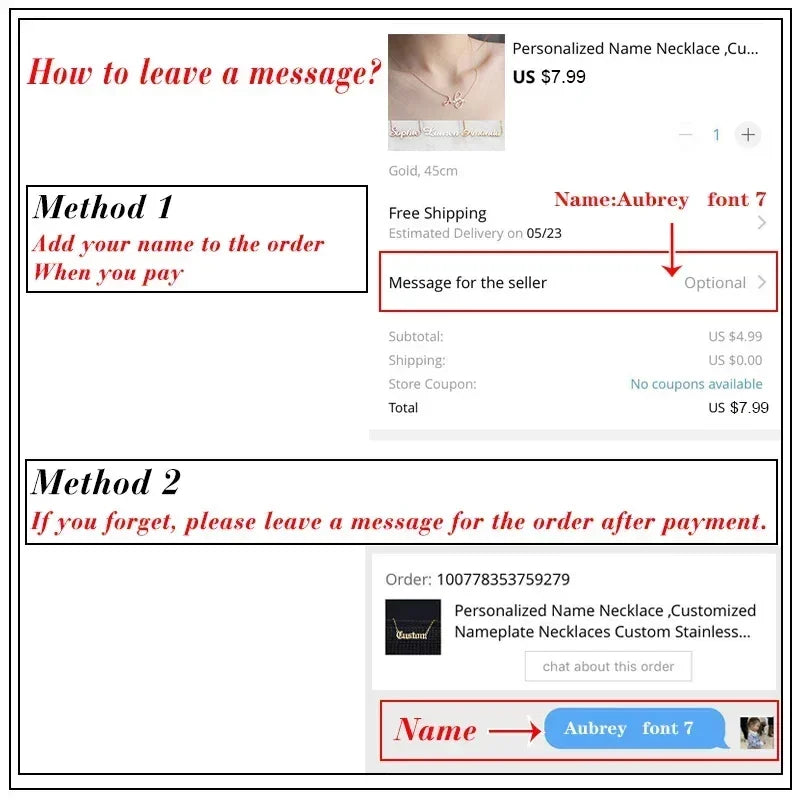 Custom Name Necklace - 3D Engraved Stainless Steel - Heart Figaro Chain