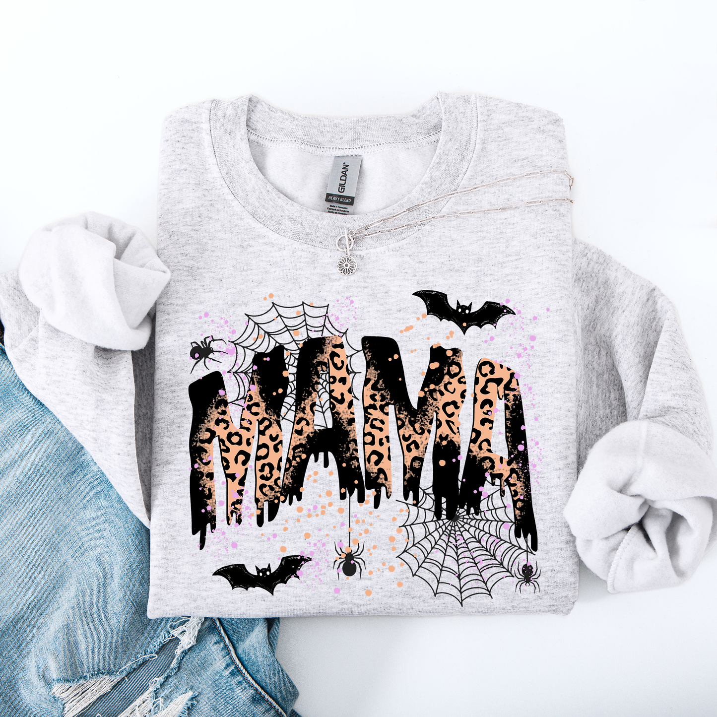 Halloween Mama, Mom, Mama Leopard Halloween, Spooky Season Boo, Halloween Sweatshirt