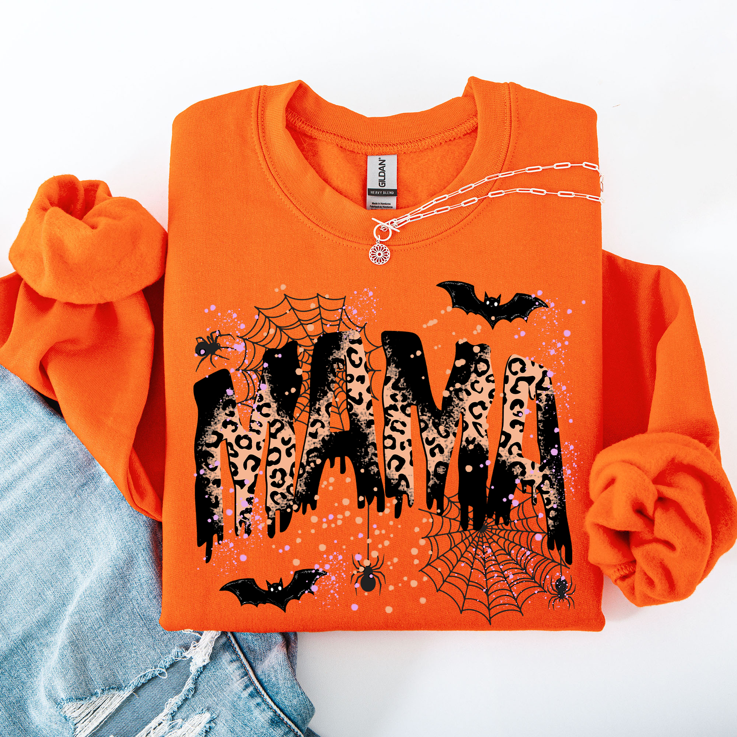 Halloween Mama, Mom, Mama Leopard Halloween, Spooky Season Boo, Halloween Sweatshirt
