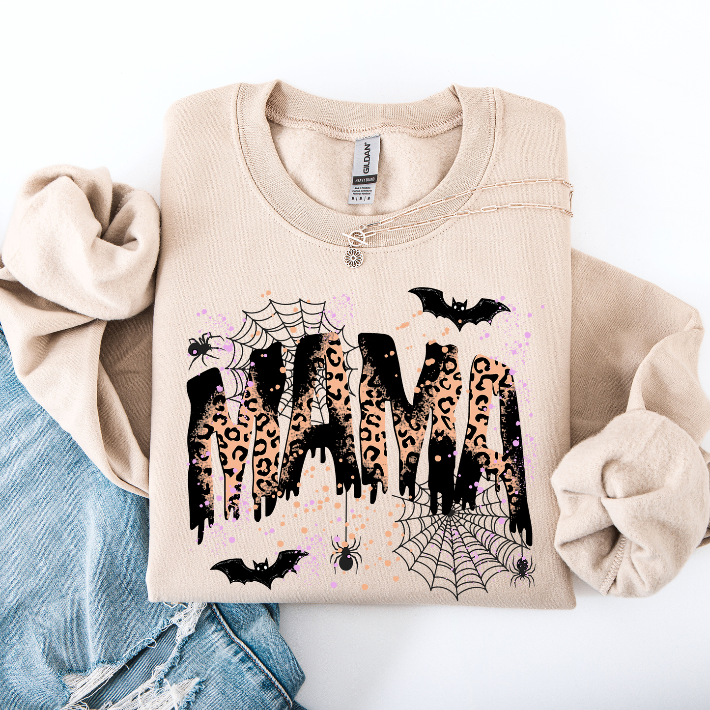 Halloween Mama, Mom, Mama Leopard Halloween, Spooky Season Boo, Halloween Sweatshirt