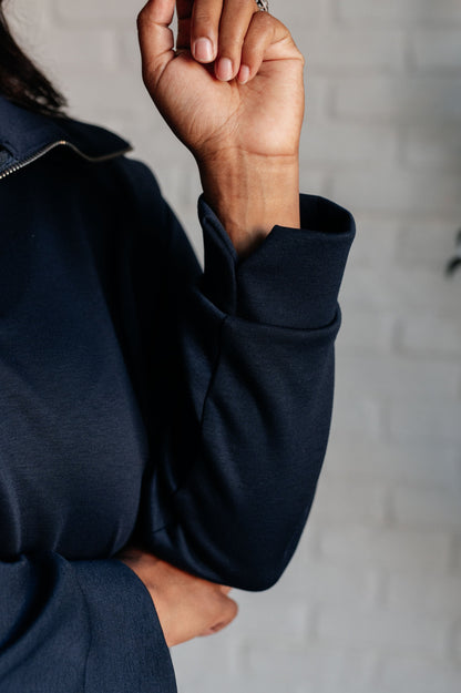 Hamptons Travel Half Zip Pullover in Navy (Online Exclusive)