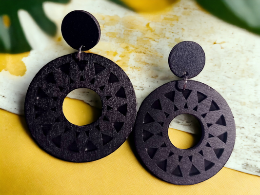 Handmade boho dangle clip on earrings