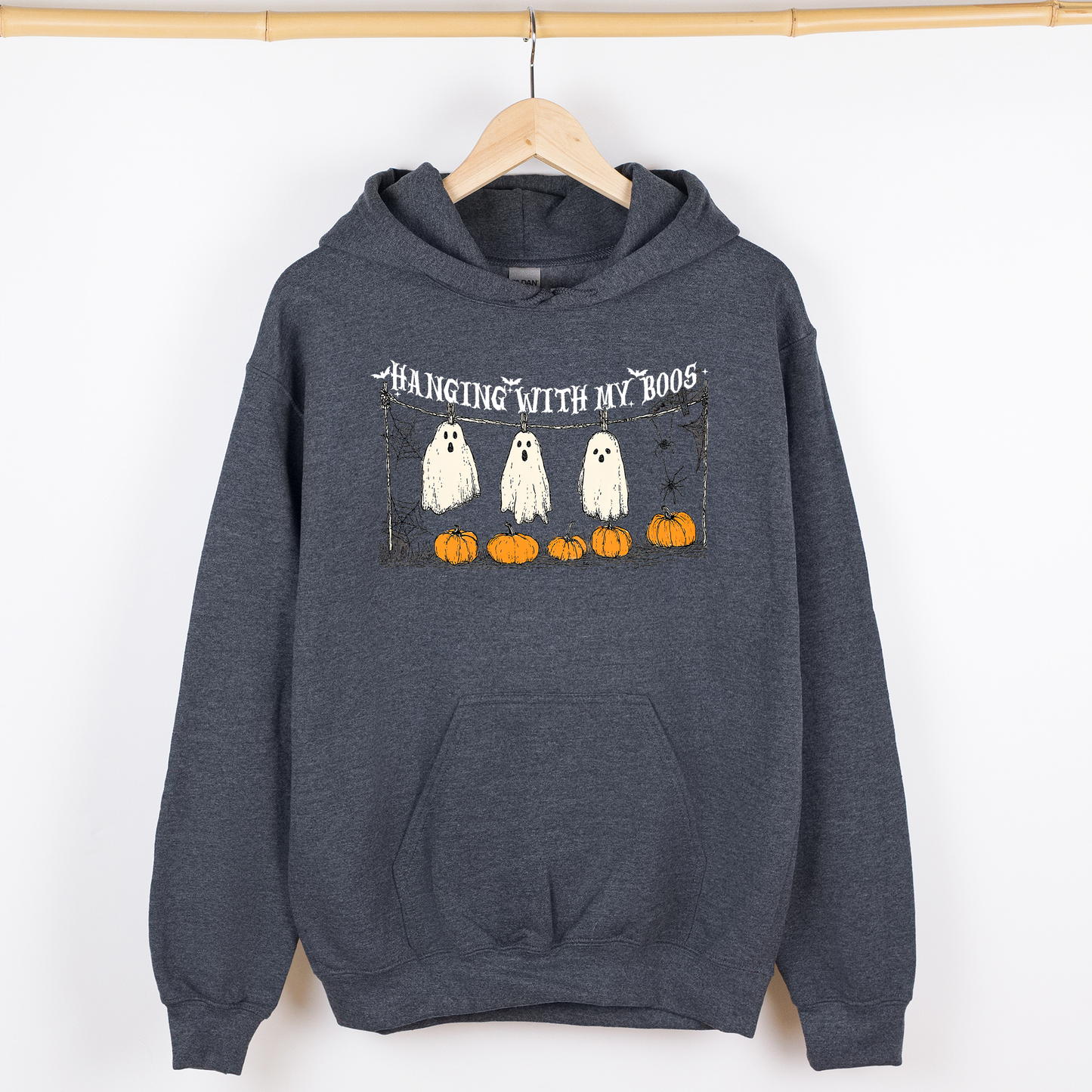 Hanging With My Boos, Ghosts, Halloween, Funny, Pumpkins, Graphic Hoodie, Hooded Sweatshirt
