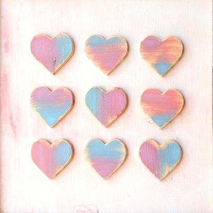 Heart Grid Art Prints