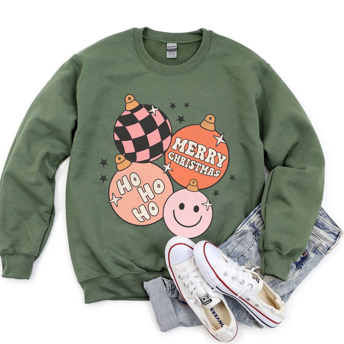 Ho Ho Ho Merry Christmas Retro Sweatshirt