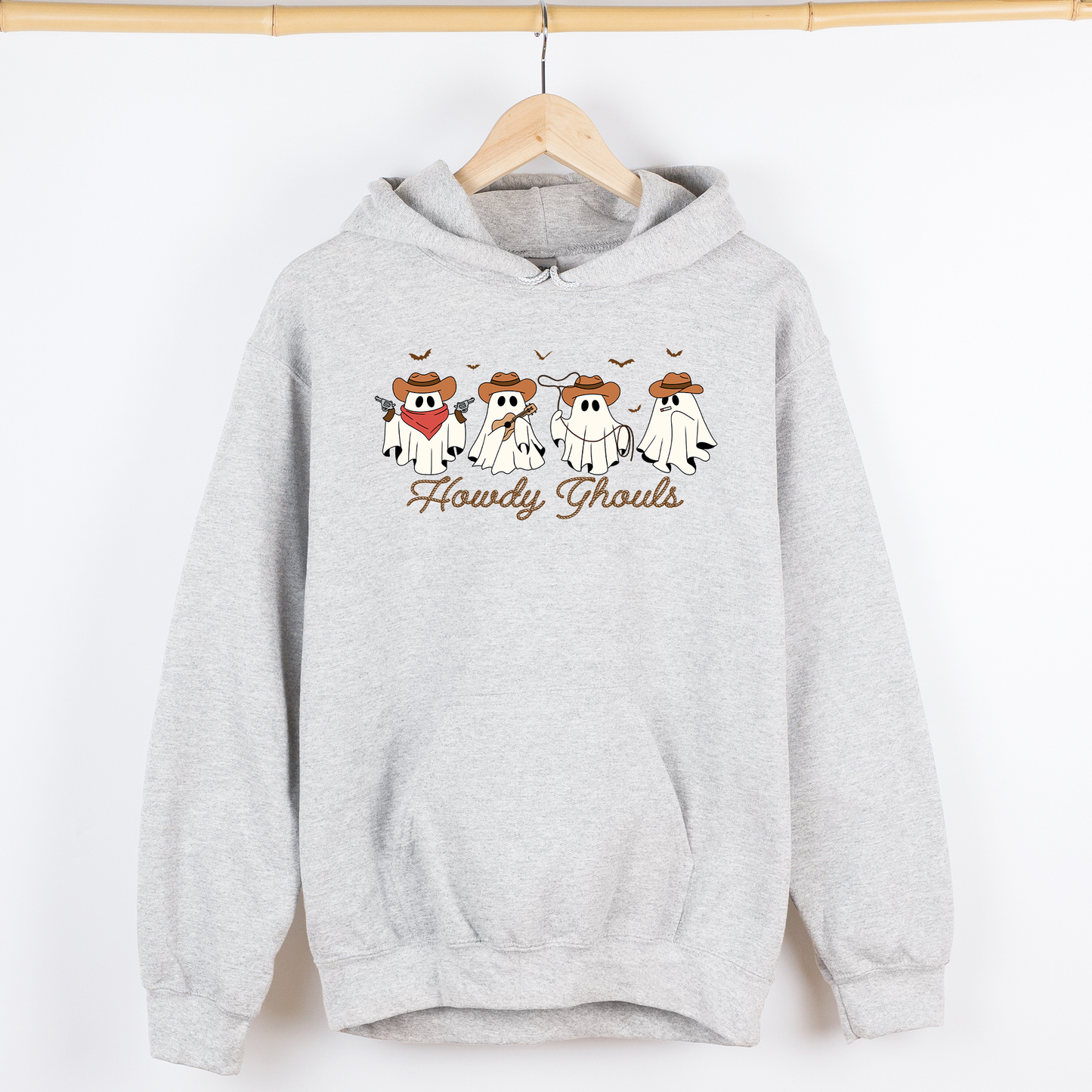 Howdy Ghouls, Cowboy Ghosts, Western, Halloween, Graphic Hoodie, Hooded Sweatshirt