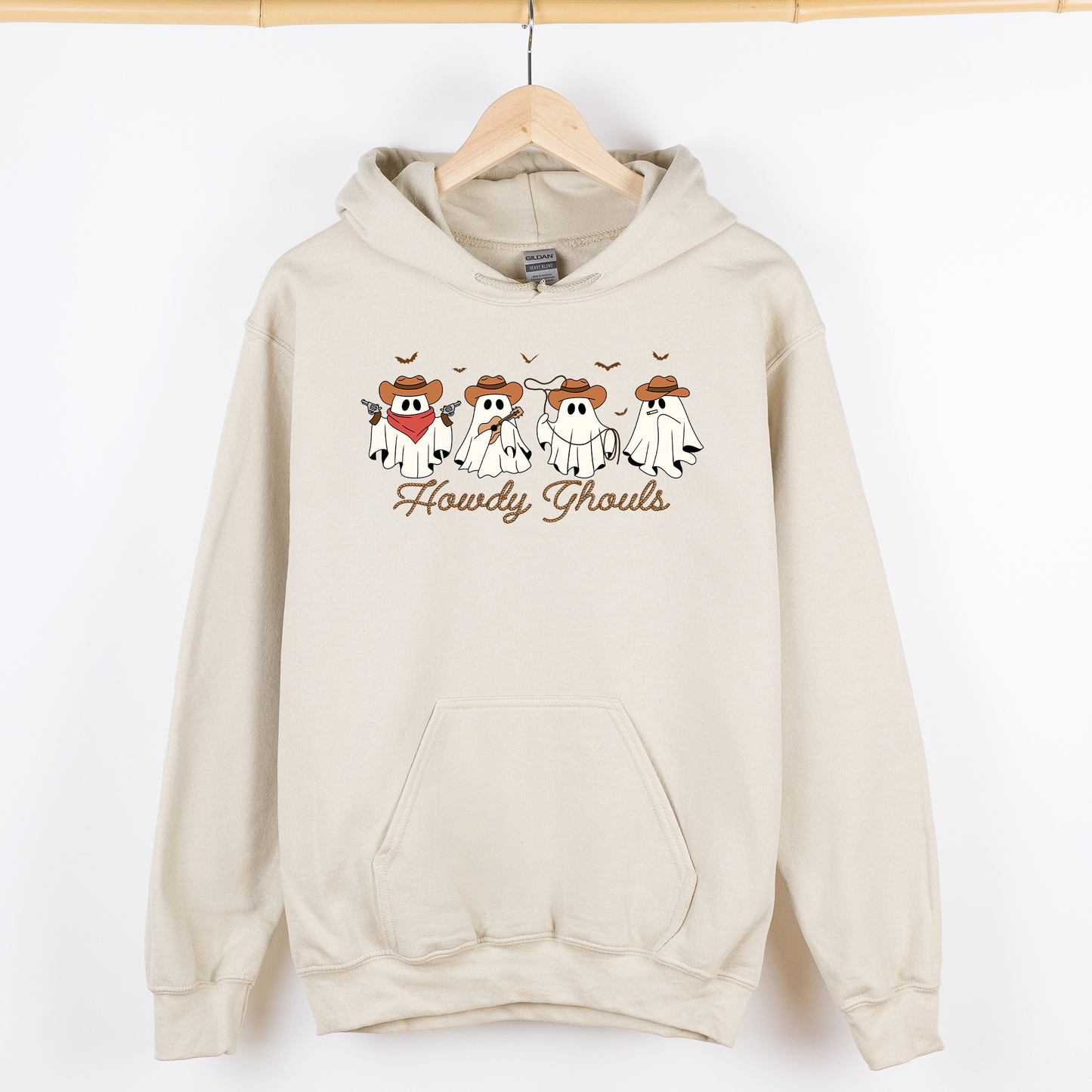 Howdy Ghouls, Cowboy Ghosts, Western, Halloween, Graphic Hoodie, Hooded Sweatshirt