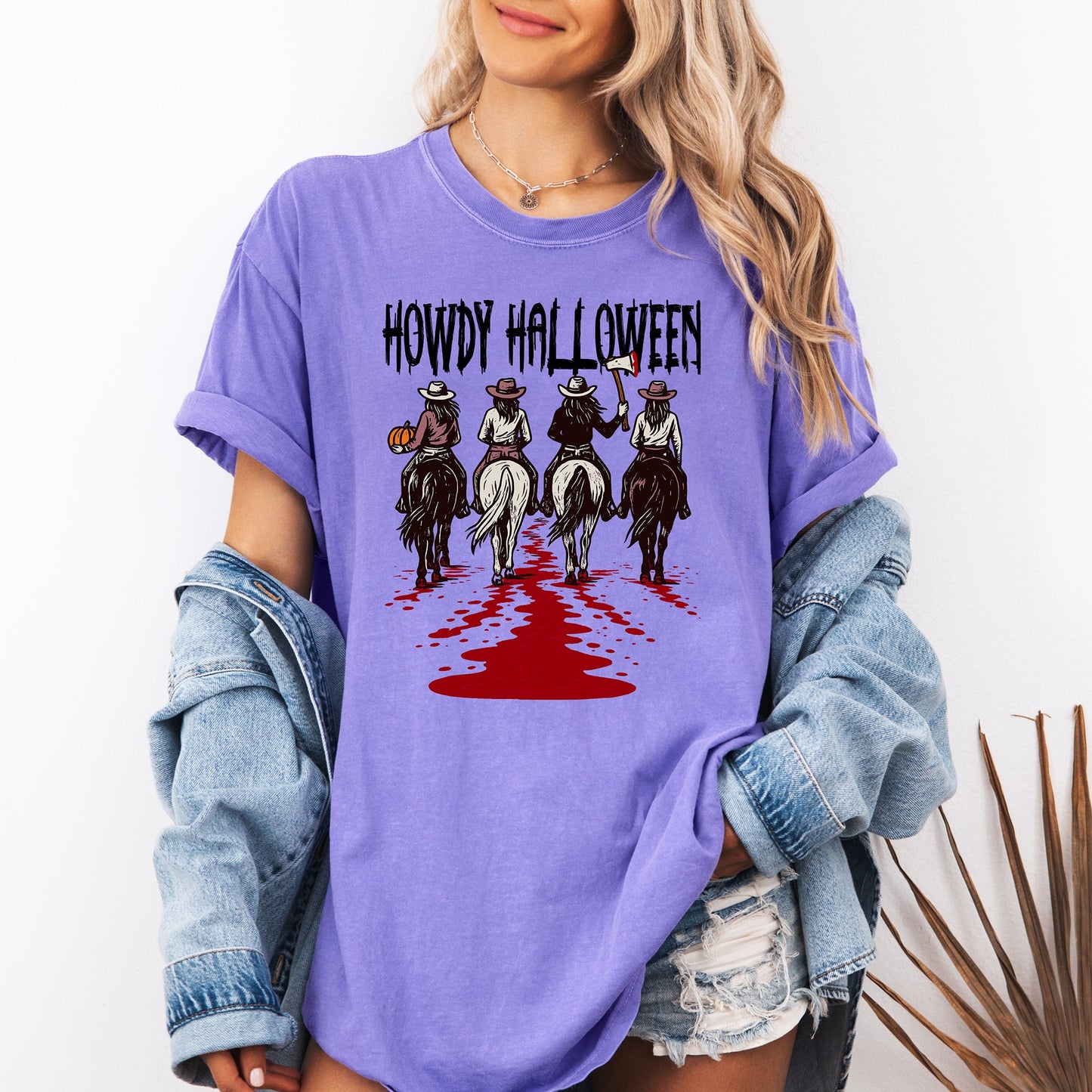Howdy Halloween, Cowgirls, Western, Spooky, Comfort Colors T-Shirt
