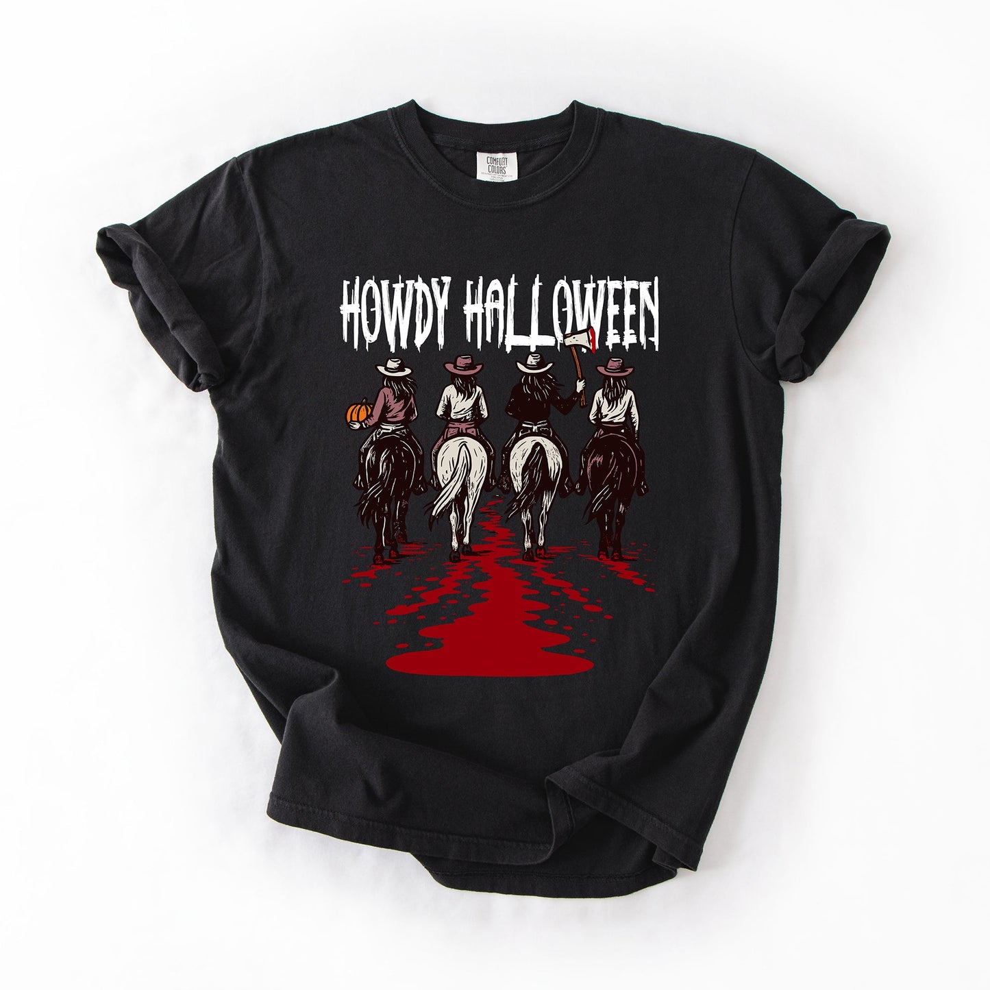 Howdy Halloween, Cowgirls, Western, Spooky, Comfort Colors T-Shirt
