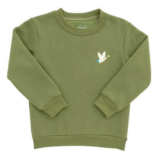 Embroidered Mallard Pullover Sweatshirt