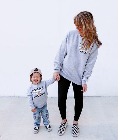 Smiley Mama and Mama's Boy Crew Set
