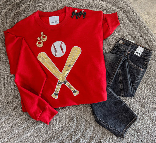 RED Baseball Sweatshirt