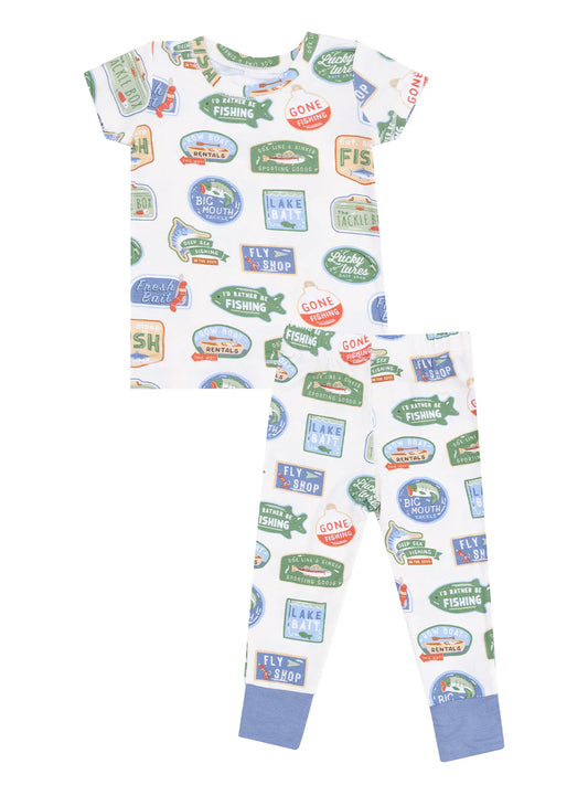 Bait Shop Signage Short Sleeve Loungewear Set