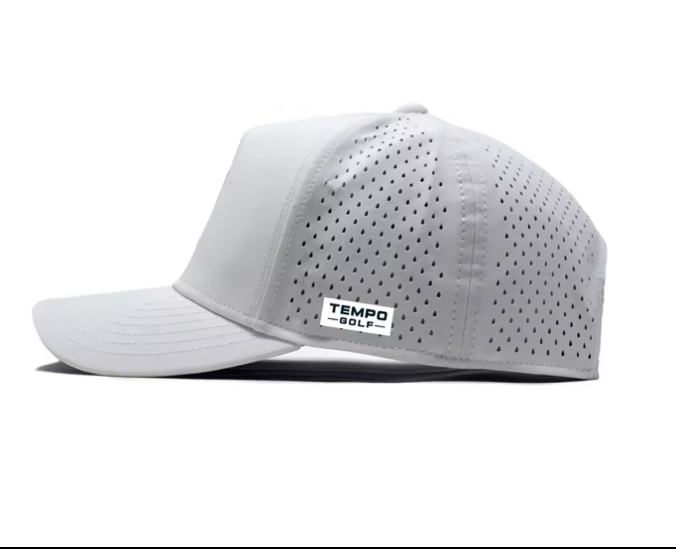 Iconic T 5 Panel Snapback Hat - White Aaria Tees