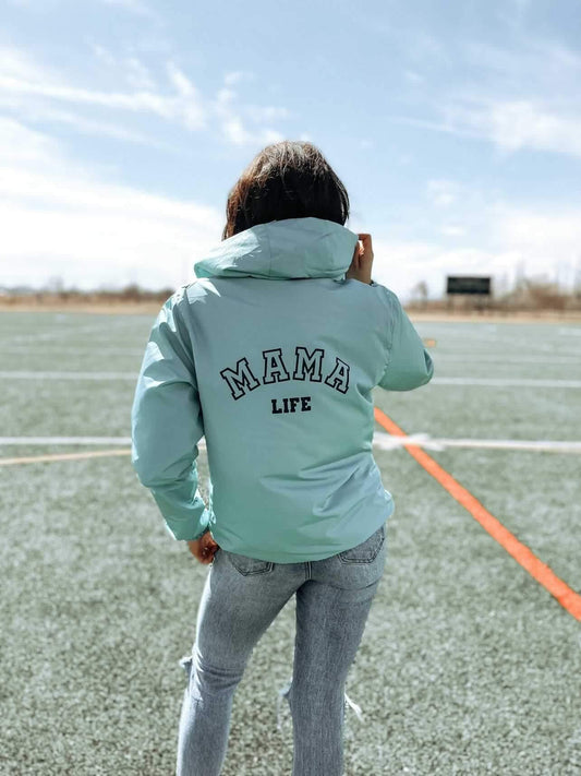 Mama Life Aqua Windbreaker
