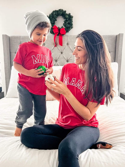 Heathered Red Mama and Mini Set