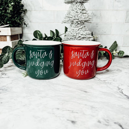 Santa is Judging Mug
