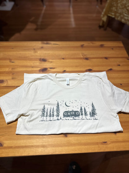 Camping Crew Neck Short Sleeve Tee