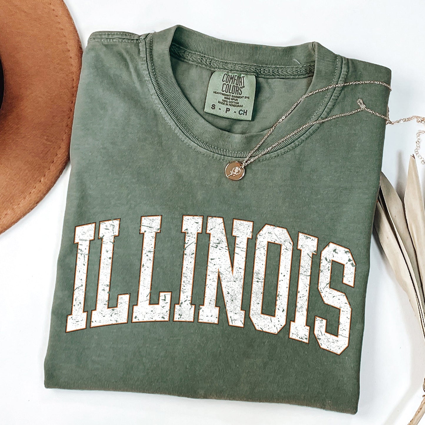 Illinois, Football, Sports, Game Day, Big Game, Touchdown, Tailgate Party, University, College, State Tshirt Comfort Colors T-Shirt