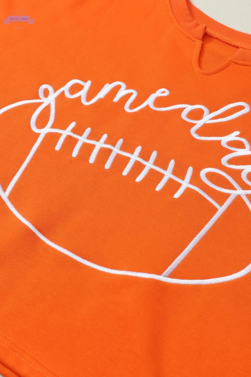 Indy Game Day Notched Neck Sweatshirt Threaded Pear