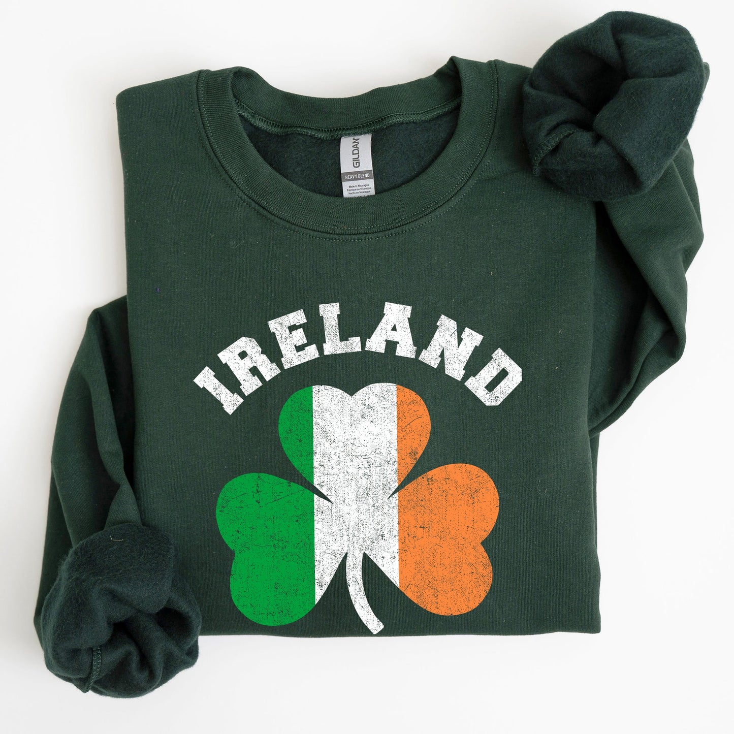 Ireland Shamrock Flag, St Patrick's Day Sweatshirt