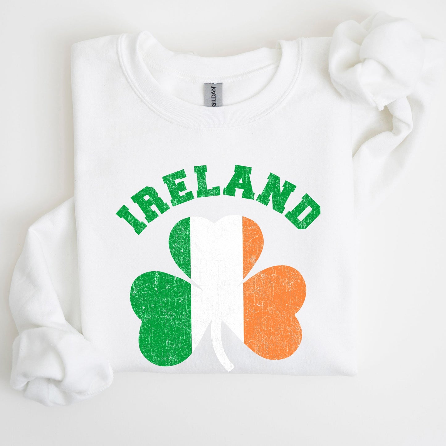 Ireland Shamrock Flag, St Patrick's Day Sweatshirt