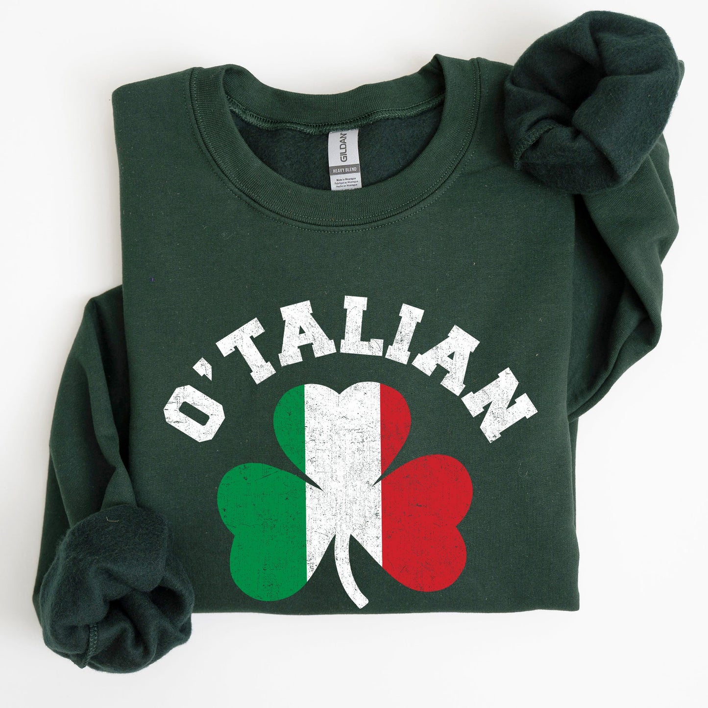 Italian Shamrock, Flag, St Patrick's Day Sweatshirt