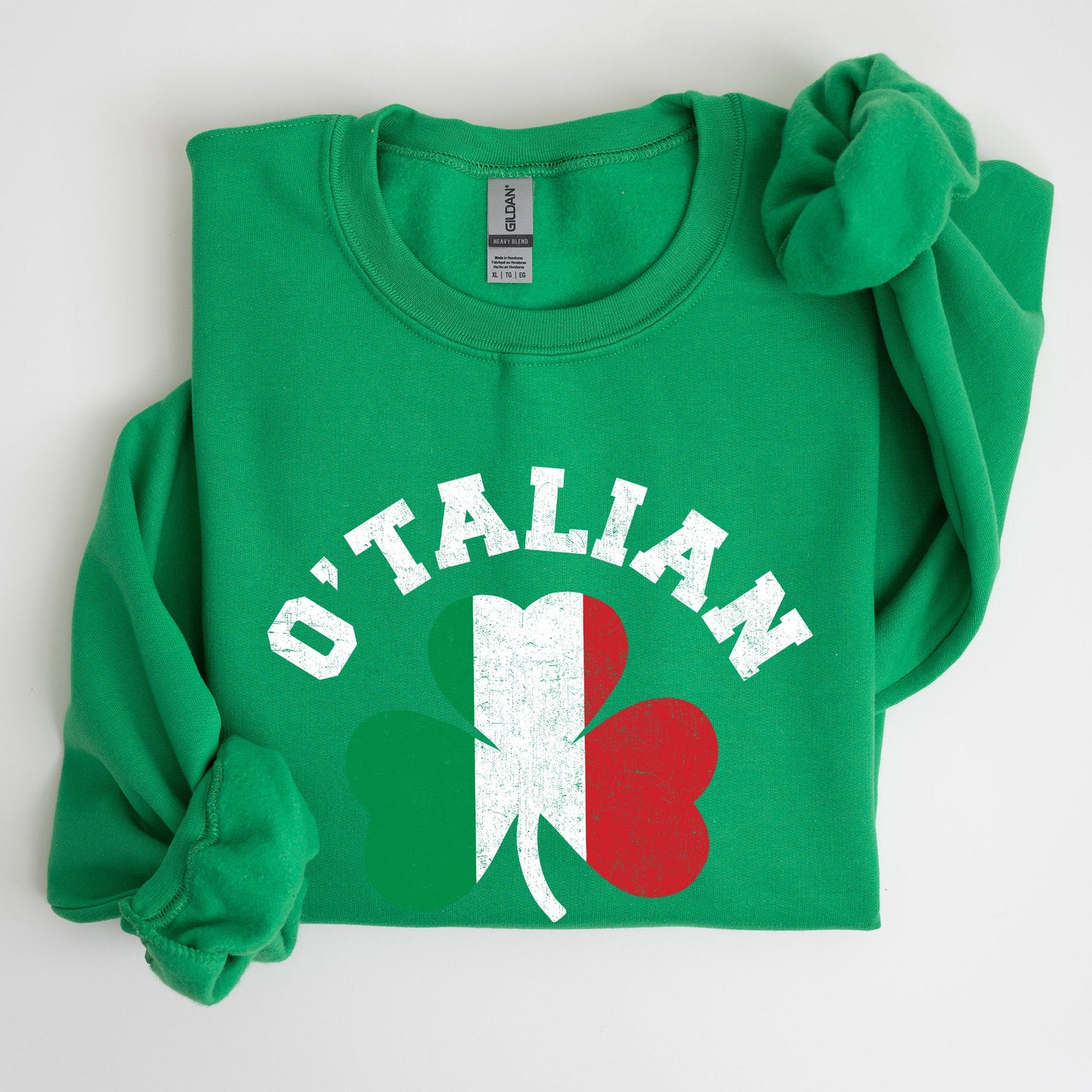 Italian Shamrock, Flag, St Patrick's Day Sweatshirt