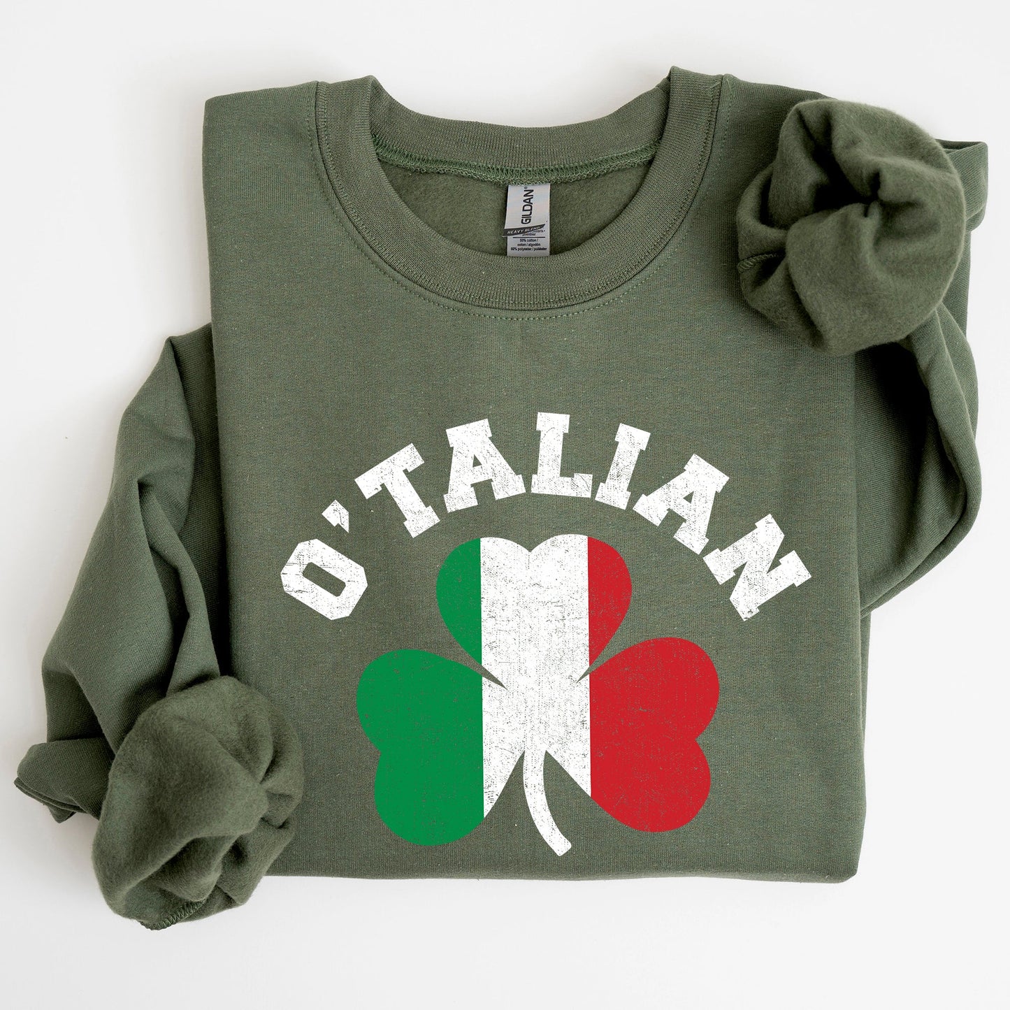 Italian Shamrock, Flag, St Patrick's Day Sweatshirt