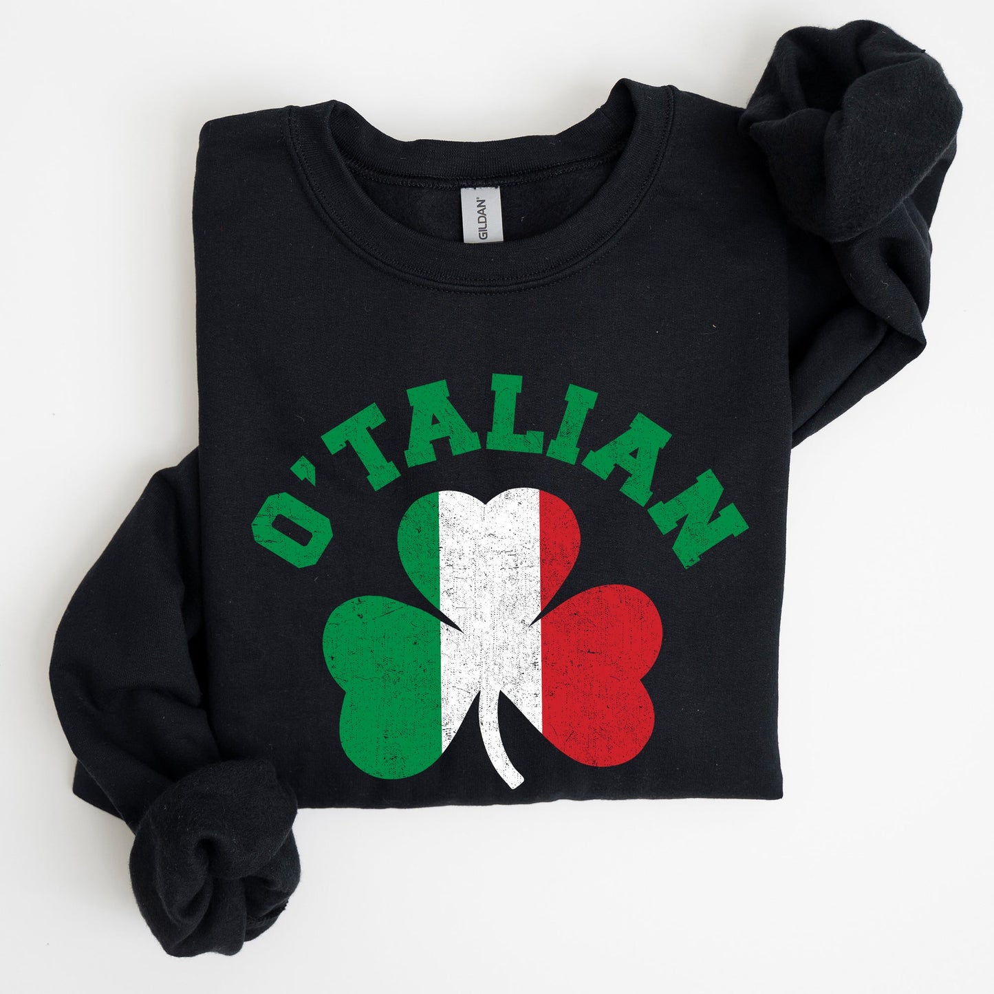 Italian Shamrock, Flag, St Patrick's Day Sweatshirt