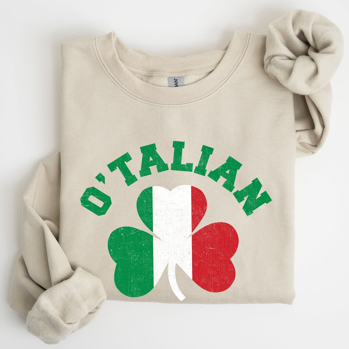 Italian Shamrock, Flag, St Patrick's Day Sweatshirt