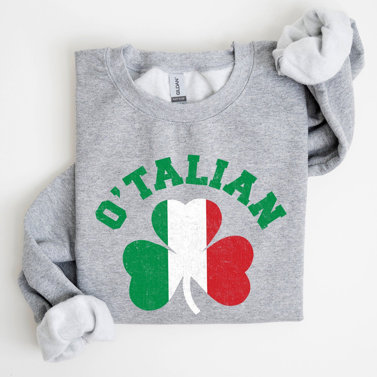 Italian Shamrock, Flag, St Patrick's Day Sweatshirt