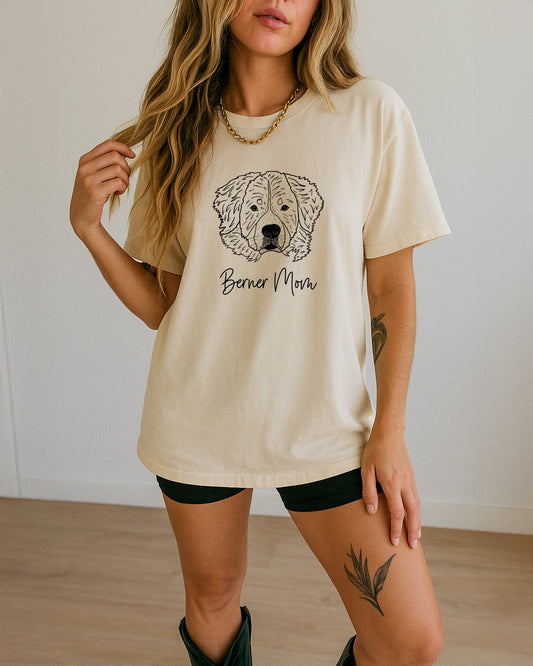 Berner Mom Bernese Mountain Dog Dog Mom Comfort Colors T Shirt