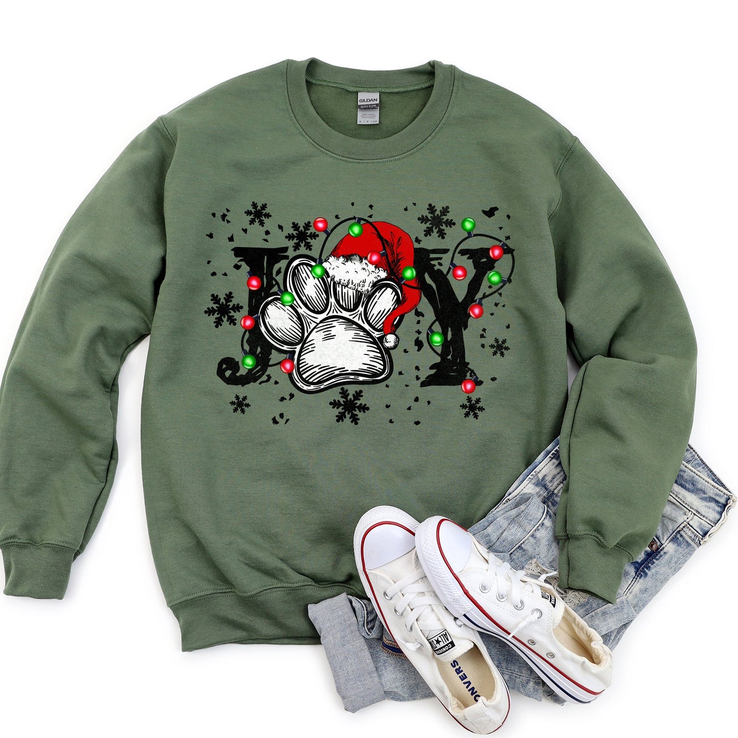 Joy Paw Cute Christmas Sweatshirt