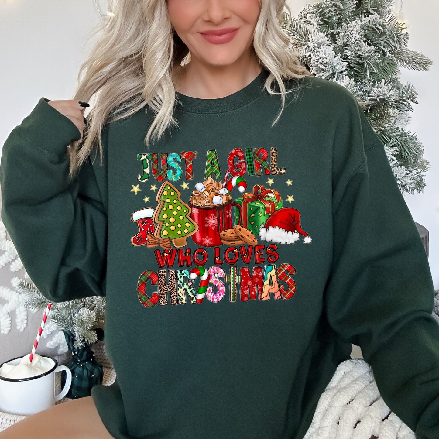 Just A Girl Who Lives Christmas Sweatshirt