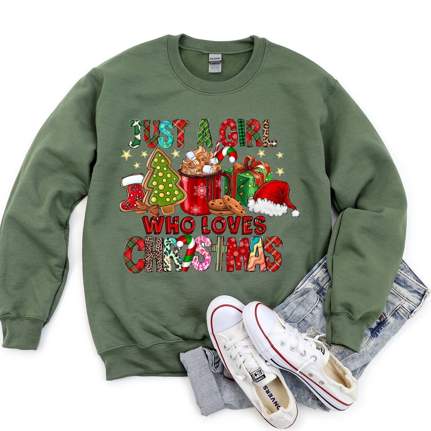 Just A Girl Who Lives Christmas Sweatshirt