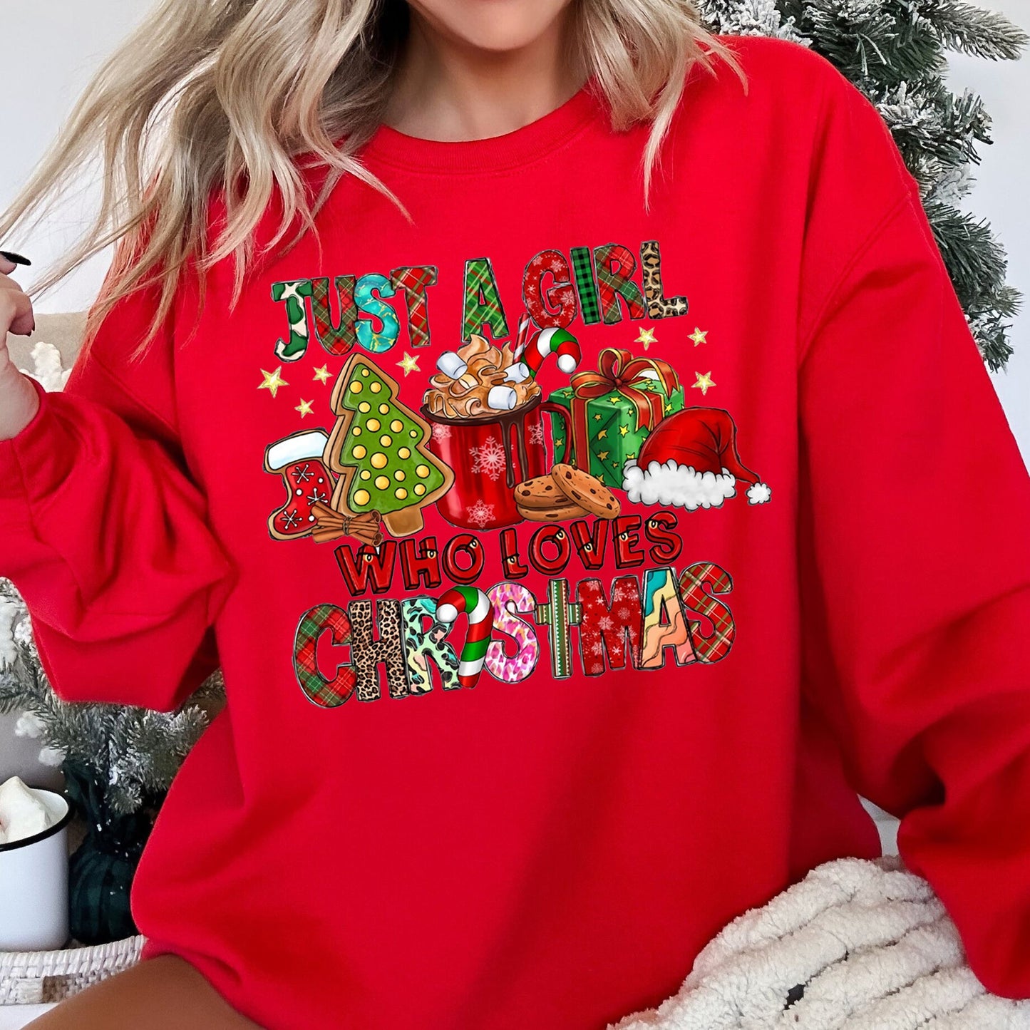 Just A Girl Who Lives Christmas Sweatshirt