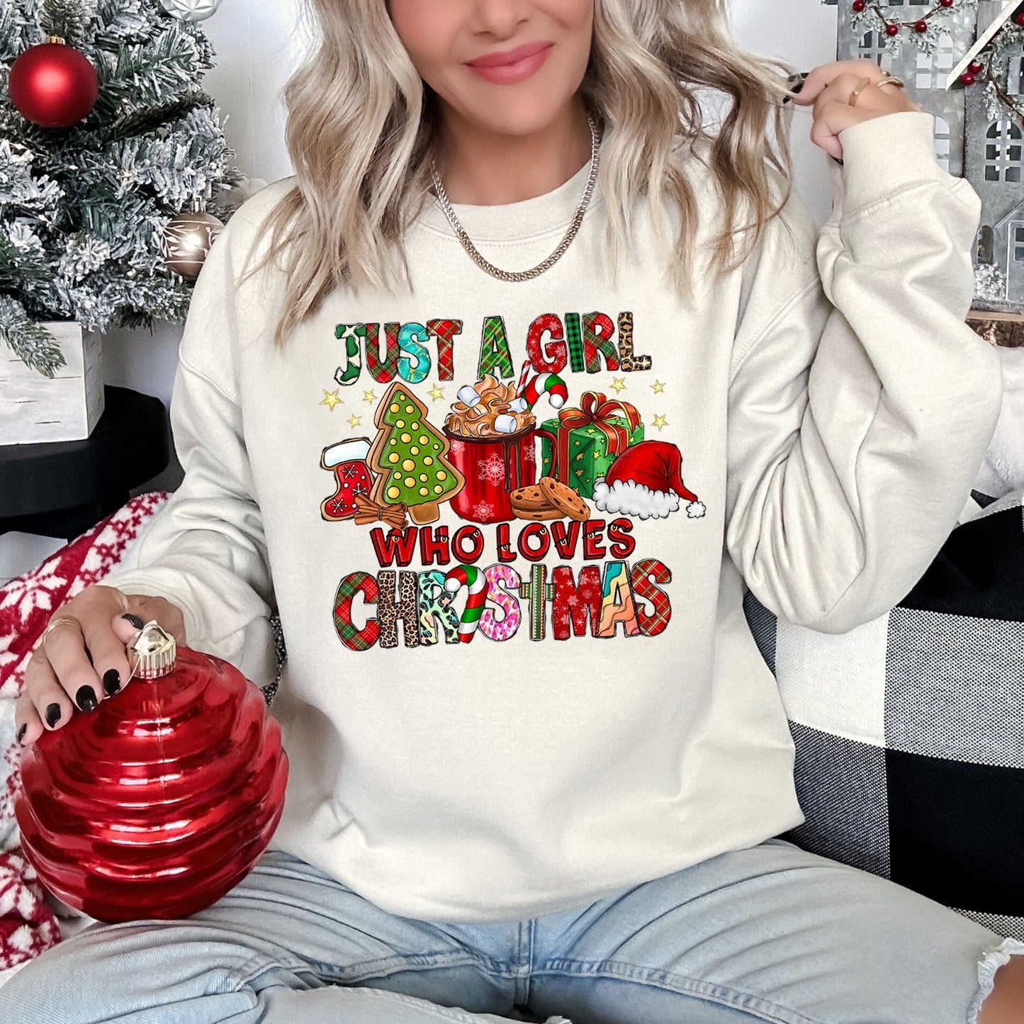 Just A Girl Who Lives Christmas Sweatshirt