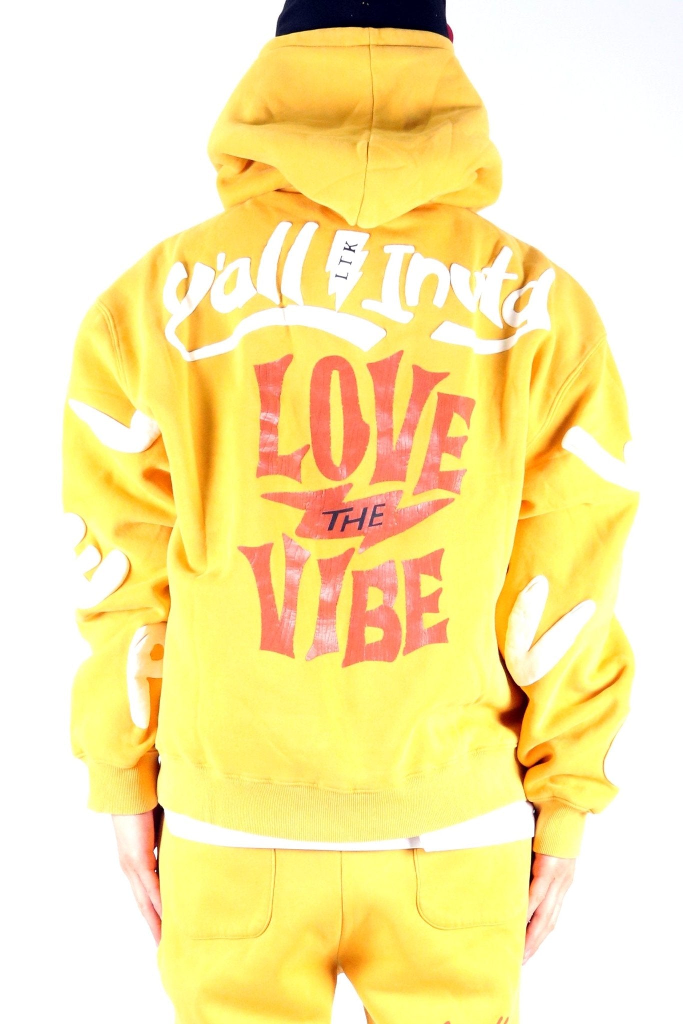DAFFORD Heavy weight brushed graphic pullover hoodie