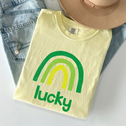 Lucky Rainbow, St Patrick's Day Comfort Colors Tshirt