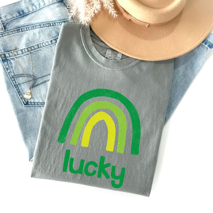 Lucky Rainbow, St Patrick's Day Comfort Colors Tshirt