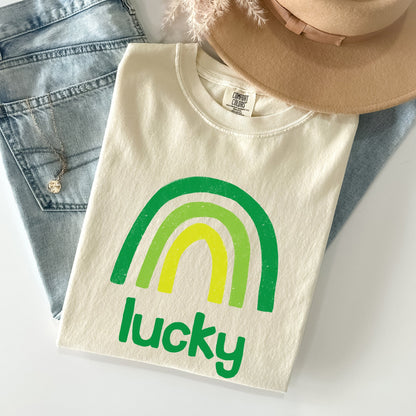Lucky Rainbow, St Patrick's Day Comfort Colors Tshirt