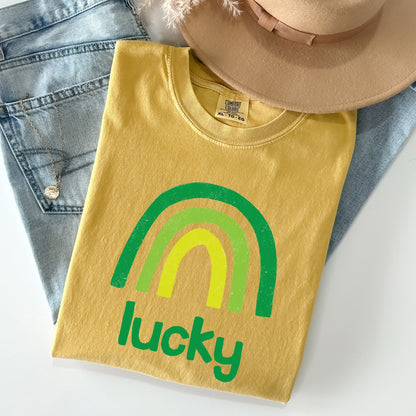 Lucky Rainbow, St Patrick's Day Comfort Colors Tshirt