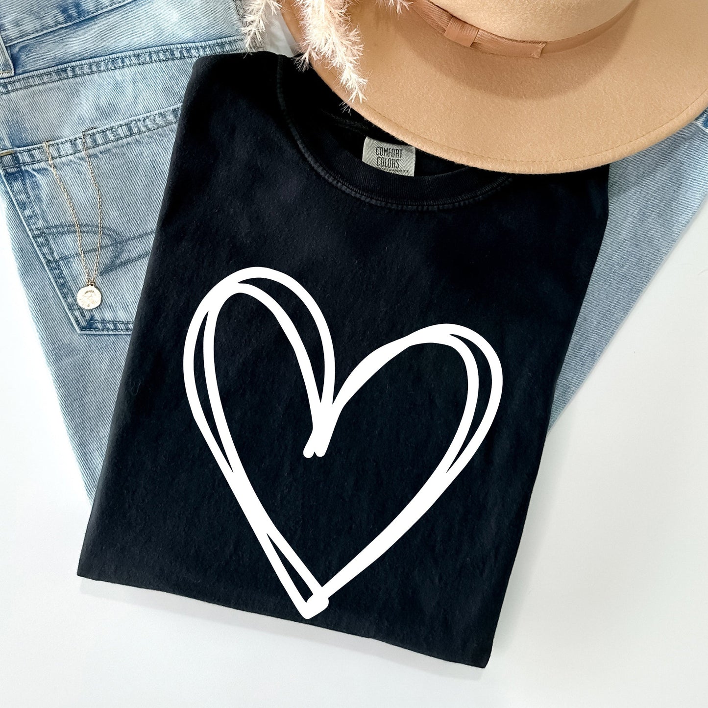 Double Heart, St Patrick's Day Comfort Colors Tshirt