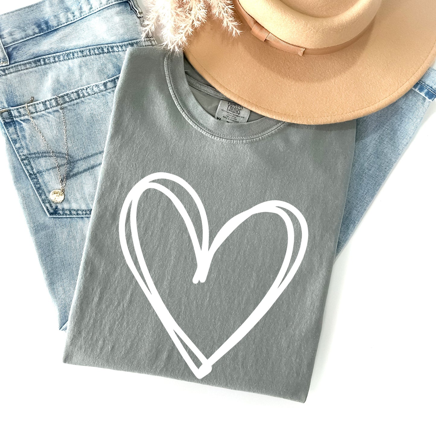 Double Heart, St Patrick's Day Comfort Colors Tshirt