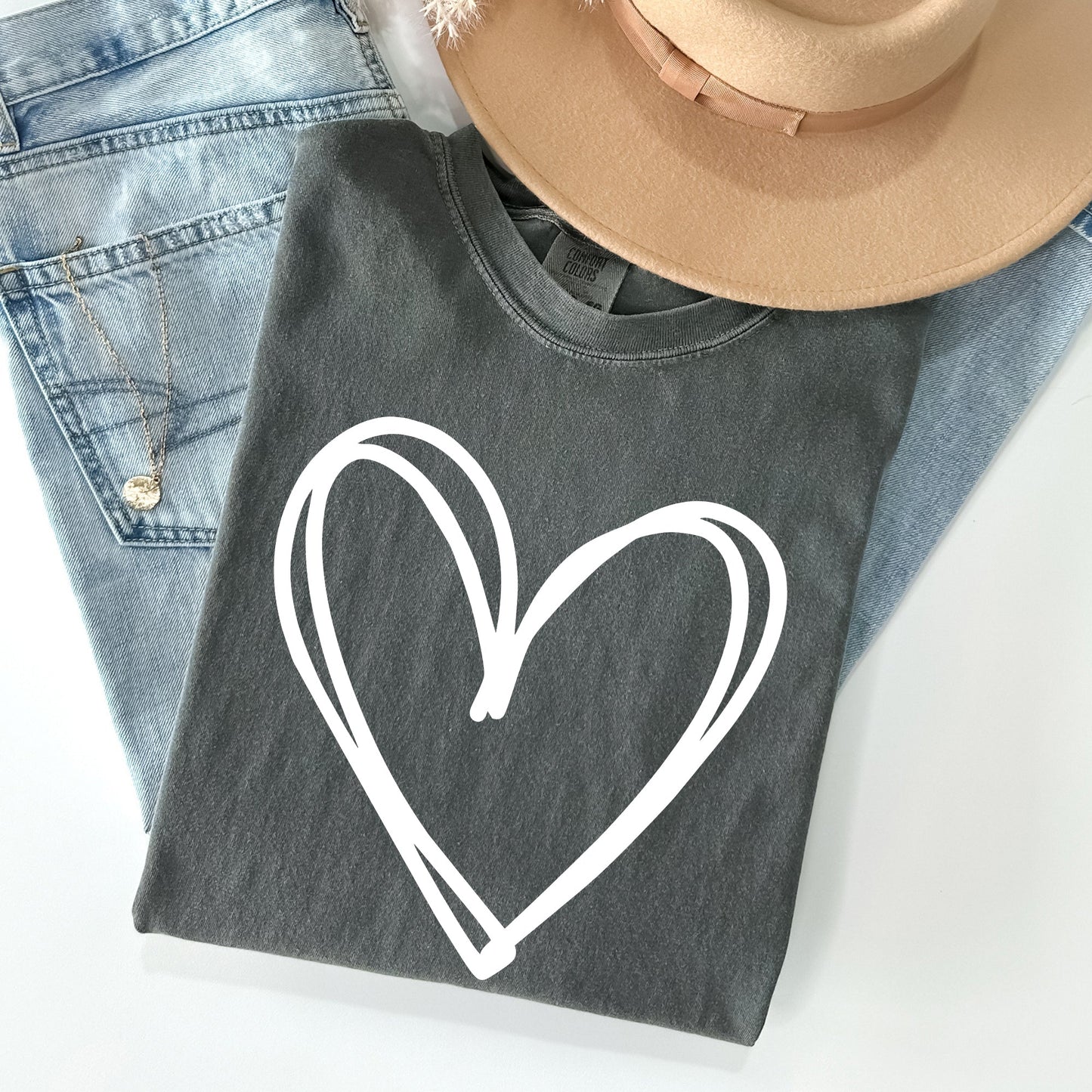 Double Heart, St Patrick's Day Comfort Colors Tshirt